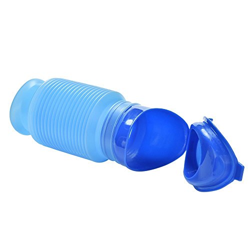 tobe-u reutilizable de emergencia mingitorio portátil Shrinkable Personal funda para inodoro orinal orina botella para niños adultos Camping viaje en coche (750 ml)