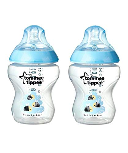 Tommee Tippee - 42252171 - Biberón Flujo Lento Anticólico, 260ml 0m+, 2 unidades, surtido: colores aleatorios