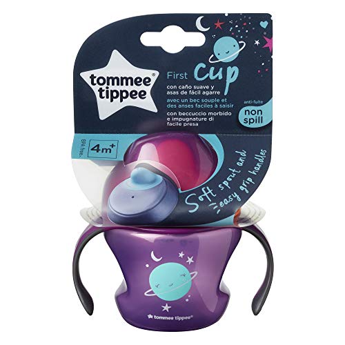 Tommee Tippee 44710381, Primera Taza de entrenamiento, para 4 Meses, Morado