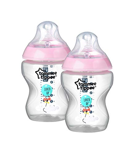 Tommee Tippee Biberones Closer to Nature, 260 ml, 2 Unidades, Rosa