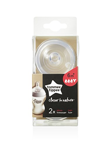 Tommee Tippee Closer to Nature tetinas, flujo cereales, 2 unidades