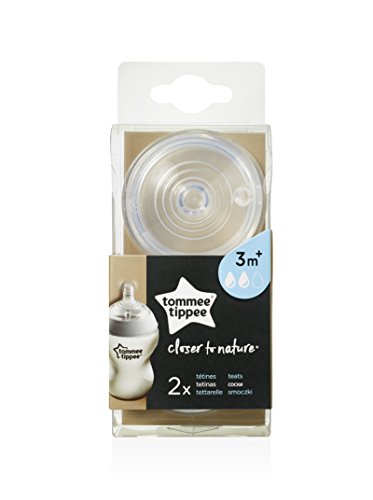 Tommee Tippee Closer to Nature tetinas, flujo medio, 2 unidades