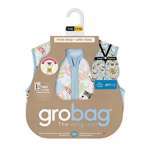 Tommee Tippee GRO Saco de dormir Grobag, 6-10 años, 1.0 TOG, Cebras