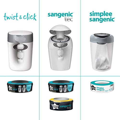 Tommee Tippee Sangenic Sistema avanzado para desechar pañales Twist & Click, Azul