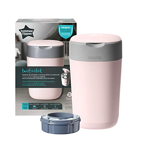 Tommee Tippee Sangenic Sistema avanzado para desechar pañales Twist & Click, Rosa