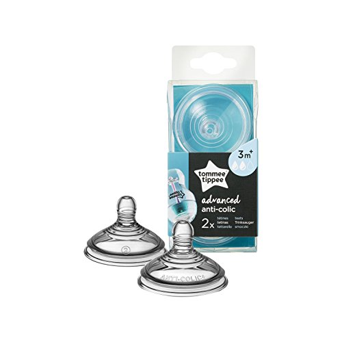 Tommee Tippee Tetinas Anticólico, flujo medio, 2 unidades