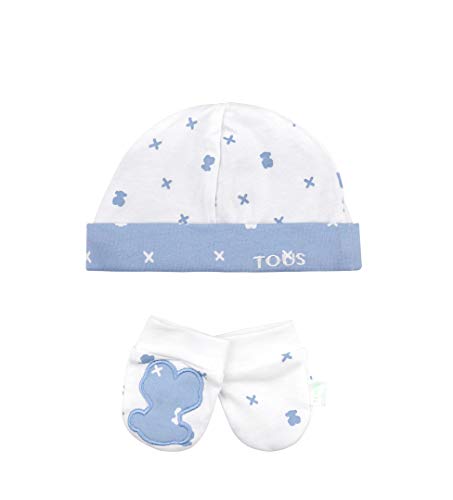 TOUS BABY GORRO + MANOPLAS XBEAR-1203 CELESTE