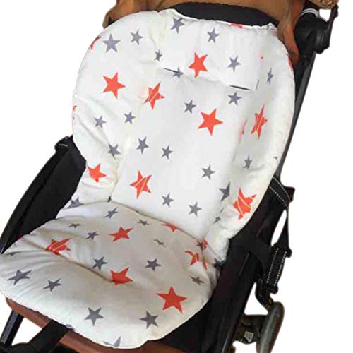 Toyvian Cojín Reductor Universal de Algodón para Silla de Coche de Paseo del Carro Cubierta del Asiento del Niño (Estrella Gris de Cinco Puntas)