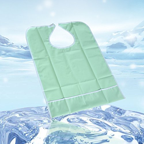 Toyvian Delantal impermeable para adultos a la hora de comer, babero protector (verde claro)