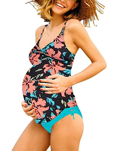 Traje de baño de Maternidad Verano Mae triángulo Halter Bikini Negro Small