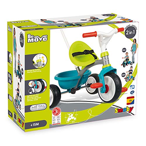 Triciclo Be move azul con volquete y ruedas silenciosas (Smoby 740326)