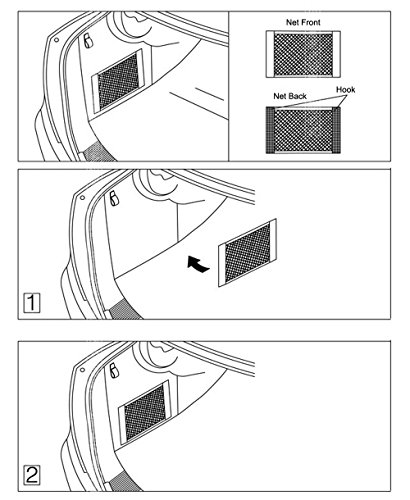 TRIXES Paquete de Dos Piezas Redes de Almacenaje, con Gancho y Lazo, Red Ajustable Organización Cargador del Automóvil
