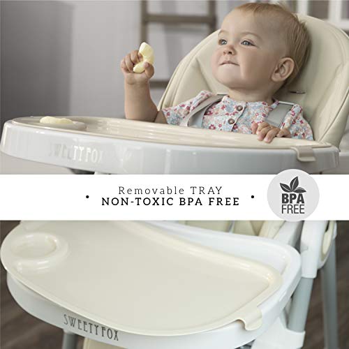 Trona para bebés regulable - Respaldo para Niño Reclinable 5 Posiciones - 7 Alturas Diferentes - Cojín Bebé Confort - 7 Alturas Diferentes - Trona para Bebe