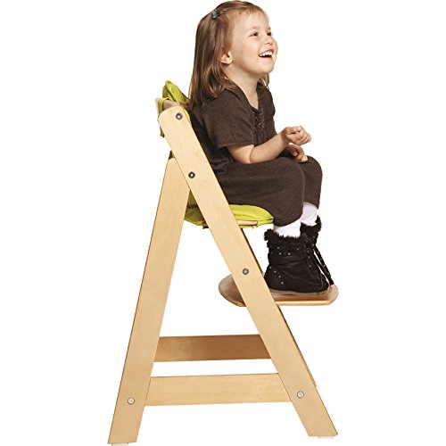 trona roba Sit Up III, silla autoajustable utilizable como trona para bebé y como silla juvenil, en madera maciza, acabada en madera natural