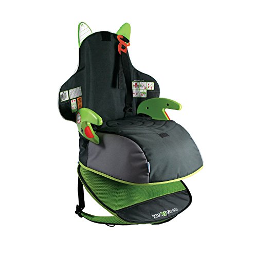 Trunki BoostApak - Mochila de viaje, Asiento alzador de viaje portátil y silla coche grupo 2 3 (Verde)