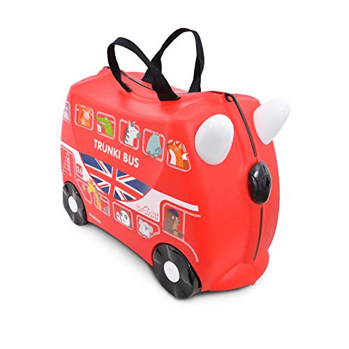 Trunki  Maleta correpasillos y equipaje de mano infantil: Autobús Boris (Rojo)