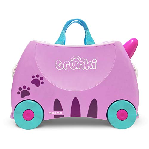 Trunki  Maleta correpasillos y equipaje de mano infantil: Gato Cassie (Lila)