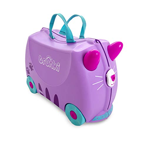 Trunki  Maleta correpasillos y equipaje de mano infantil: Gato Cassie (Lila)