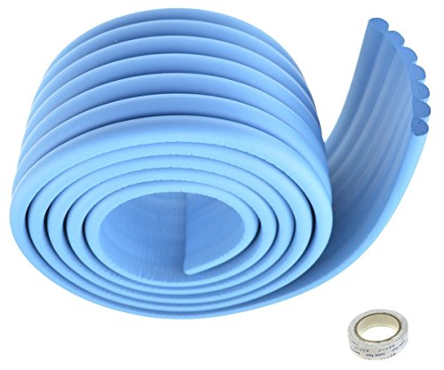 TUKA Multiusos Protector Espuma, 200cm x 80mm x 8mm Universal anticolisión Protector Rollo para Superficie Dura & Bordes, anticolisión Protección Tira para Bebés y niños, Azul, TKD7002-blue