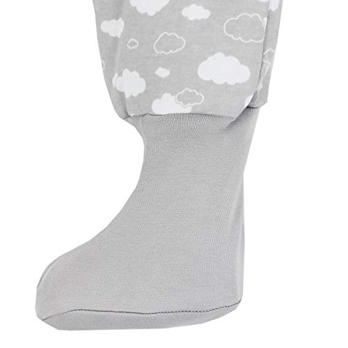 TupTam Saco de Dormir con Pies de Invierno para Bebés, Nubes Gris, 3-5 Años (104-110cm)