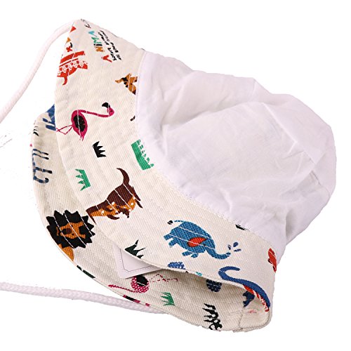 Tyidalin Sombrero de Sol para Niños Bebés Verano Algodón Ajustable Pescador Gorra Protección de Sol Anti UV