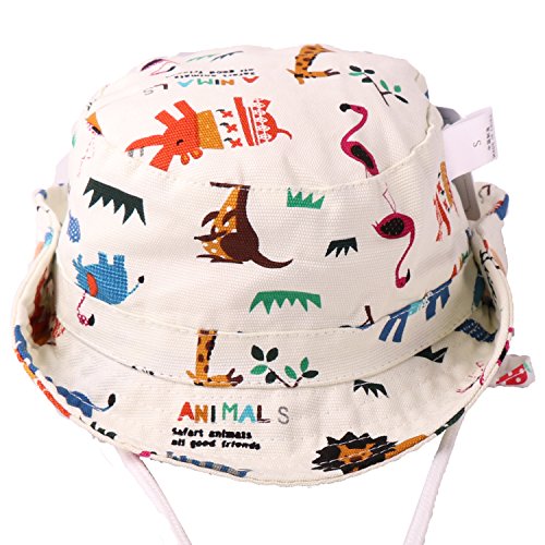 Tyidalin Sombrero de Sol para Niños Bebés Verano Algodón Ajustable Pescador Gorra Protección de Sol Anti UV