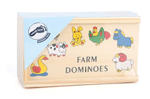 Unbekannt Small Foot Company 7094 N0113 - Dominó de Granja (Madera, tamaño Pequeño, 16,5 x 9,5 cm, 2 Jugadores)