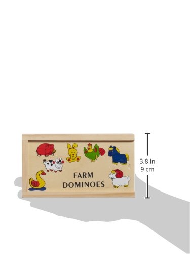 Unbekannt Small Foot Company 7094 N0113 - Dominó de Granja (Madera, tamaño Pequeño, 16,5 x 9,5 cm, 2 Jugadores)