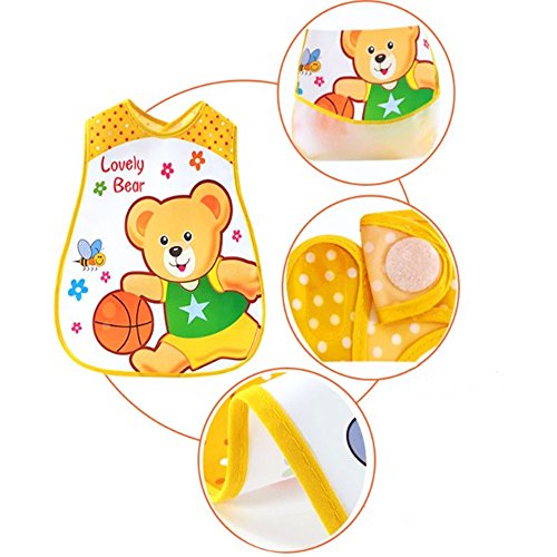 Unisex Baberos Bebe Guarderia 6 Pcs Baberos Impermeables Para Bebe Niña Niño Dibujos Animados Multicolor