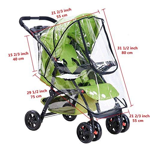 Universal Baby Cochecito de lluvia y Buggy Bolsa de almacenamiento, HULISEN Impermeable Parasol cochecito de viento de protección contra el polvo de escudo y organizador para cochecitos