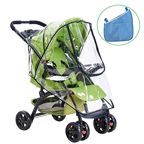 Universal Baby Cochecito de lluvia y Buggy Bolsa de almacenamiento, HULISEN Impermeable Parasol cochecito de viento de protección contra el polvo de escudo y organizador para cochecitos