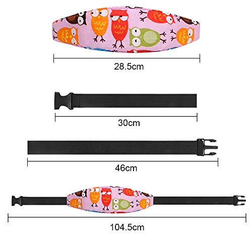 Uraqt Bebés Soporte de la Cabeza para Cinturón de Seguridad de Coche, Varios Colores, Paquete de 2