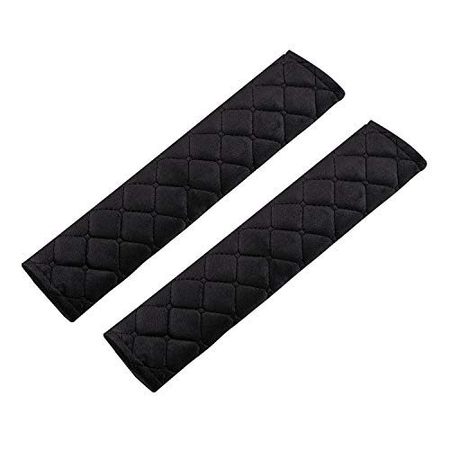 URAQT Protector Cinturon Coche, 2pcs Almohadilla Cinturon Coche, Almohadilla del Cinturón De Seguridad Extraíble y Lavable, Material de Gamuza Suave Y Cómoda para Proteger Su Cuello Y Hombros