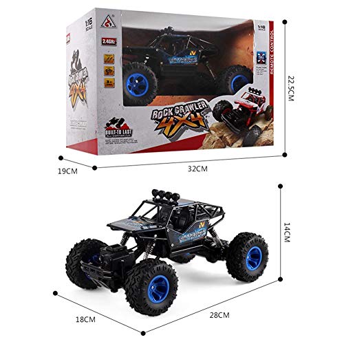 Vehículos RC para vehículos todo terreno, 1: 16 Coche a escala reducida 2.4G 4CH 4WD Rock Crawler 4x4 Conducir un coche (6255) Doble motor de control remoto Coche de control remoto