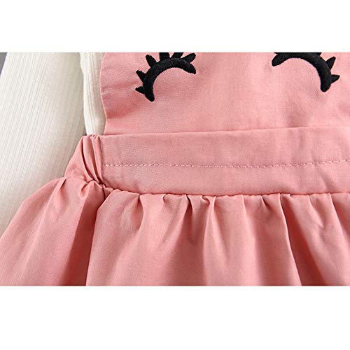 Vestido niña otoño Invierno 2018, Infantil Recién Nacido bebé niña pestaña Curvy Conejo Oreja Honda Princesa Vestido Trajes de Ropa de Manga Larga