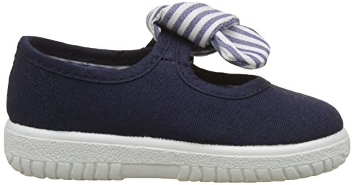 Victoria Mercedes Lona Pañuelo, Zapatos de primeros pasos para Bebé-Niñas, Azul (Marino), 21 EU