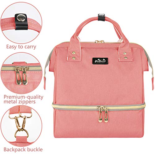 Viedouce Mini Bolsas Térmicas,Bolsas para Picnic Porta,Bolsa de Almuerzo,Mochila para Bebé Pañales,Multifuncional Mochila de Viaje con Puerto Carga USB & 2 Correa Hombro Ajustable(Talla Pequeña)