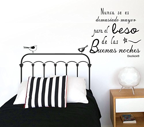 Vinilo Pared “ Nunca se es demasiado." Vinilos decorativos de frases. vinilo frases motivadoras. Vinilo para decorar habitaciones. Vinilos pared frases decorativas DC-16043 (30x20cm)