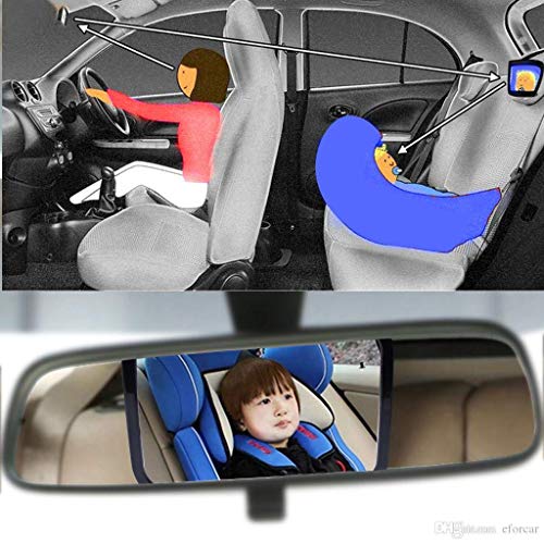 Vista posterior del espejo del asiento trasero de la seguridad del coche del niño del bebé 360 grados ajustable