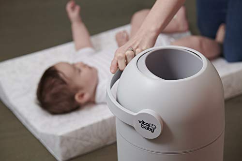 Vital Baby HYGIENE - Sistema de eliminación de olores para pañales, sin rellenos, sin olor, color gris, con capacidad para hasta 25 pañales, apto para pañales desechables y reutilizables