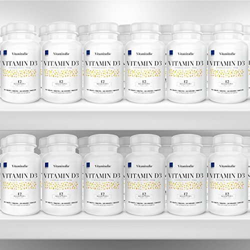 Vitamina D3 de Vitaminalia | Colecalciferol 4000 IU | Suplementación para 1 Año | Absorción de Calcio + Salud Articular + Función Hormonal | Apto Vegetariano, Sin Gluten, Sin Lactosa | 365 tabletas