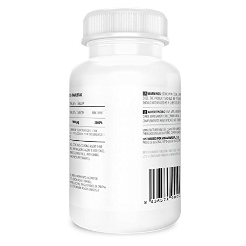 Vitamina D3 de Vitaminalia | Colecalciferol 4000 IU | Suplementación para 1 Año | Absorción de Calcio + Salud Articular + Función Hormonal | Apto Vegetariano, Sin Gluten, Sin Lactosa | 365 tabletas