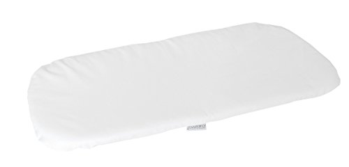 Vizaro - Sábana Bajera para Colchón de Capazo de Carrito de Bebé 70-80x30-35cm - Algodón Puro - Hecho UE, OekoTex - Bordado Blanco