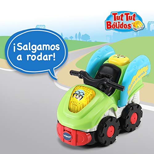 VTech- Andrés el Quad TutTut Bólidos Vehículo Interactivo con Voz, música y Efectos de Sonido, Incluye botón Sorpresa, Multicolor (80-517122)