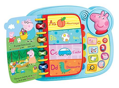 VTech- Aprendo y Descubro con Peppa Pig Libro Infantil Que Enseña El Abecedario y Nuevas Palas, Multicolor, Talla Única (3480-518022)