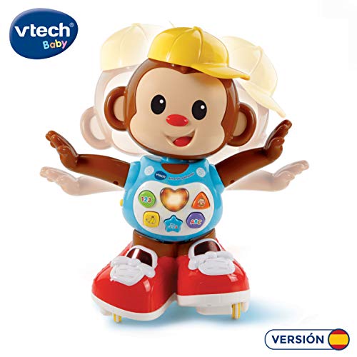 VTech Armando Patinando, Mono Interactivo Que incita al niño a Que le SIGA por Todas Partes, Color Rojo (3480-505922)