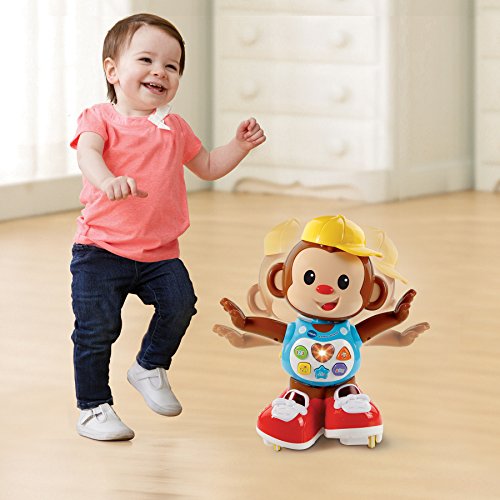 VTech Armando Patinando, Mono Interactivo Que incita al niño a Que le SIGA por Todas Partes, Color Rojo (3480-505922)