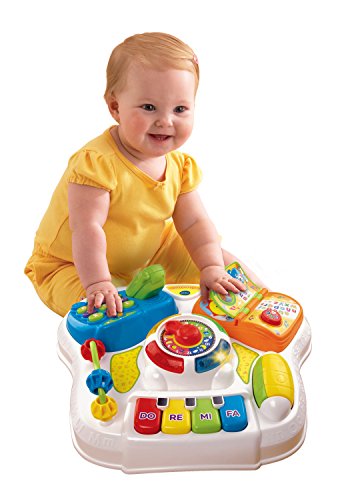 VTech Baby - Mesita parlanchina 2 en 1, mesa de actividades infantil con panel interactivo de actividades extraíble (80-148022)