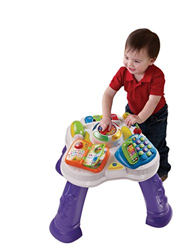 VTech Baby - Mesita parlanchina 2 en 1, mesa de actividades infantil con panel interactivo de actividades extraíble (80-148022)