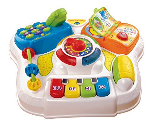 VTech Baby - Mesita parlanchina 2 en 1, mesa de actividades infantil con panel interactivo de actividades extraíble (80-148022)